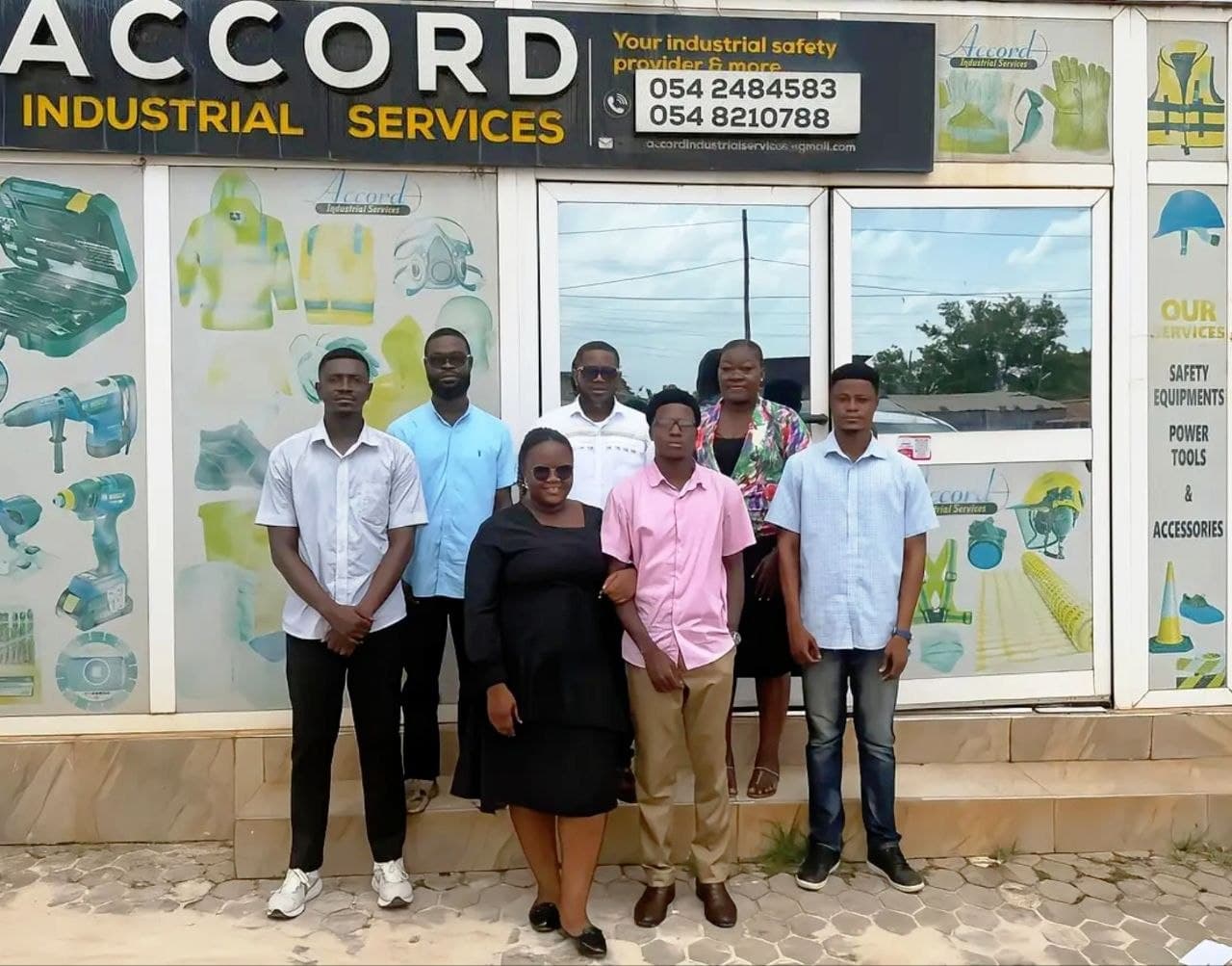 The Accord Family at their office in Lashibi